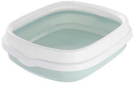 Semi Gesloten Kat Wc Ondersteek Anti Splash Kattenbak Hond Lade Met Scoop Kitten Hond Schoon Toilet Plastic kat Zand Doos blauw