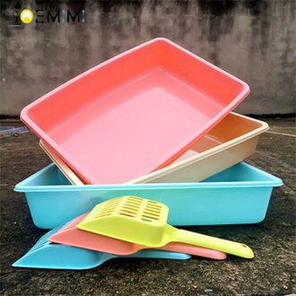 Semi-Gesloten Kattenbak Met Schop Kat Levert Katten Splash Proof Plastic Kattenbak Training Arenero Gato Automatico