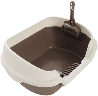 Semi-gesloten Kattenbak Praktische Kat Cleaning Bad Wastafel Kattenbakvulling Wc Voor Kat Levert koffie