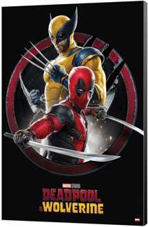 Semic Marvel Wooden Wall Art Deadpool & Wolverine 01 Action 35 x 50 cm