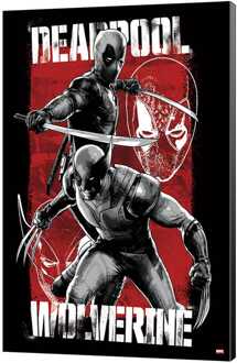 Semic Marvel Wooden Wall Art Deadpool & Wolverine 03 Maximum Effort 35 x 50 cm