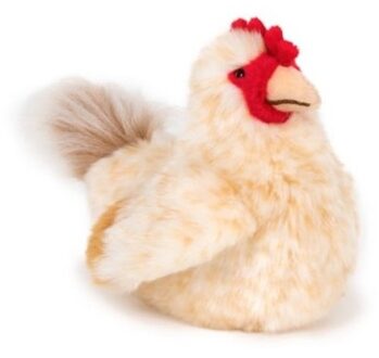 Semo Knuffel Kip - lichtbruin - pluche - 23 cm - boerderij knuffeldier