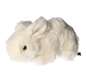 Semo Knuffeldier Konijn - Pluche knuffel - wit - 20 cm - boerderij/huisdier knuffel