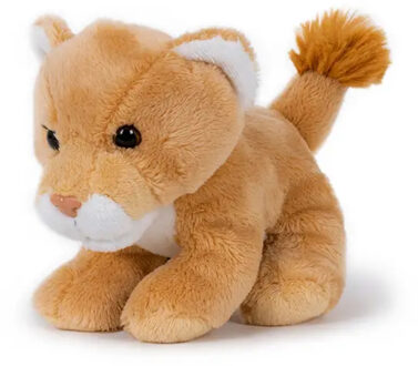 Semo Leeuwin knuffel - 13 cm - pluche zacht - bruin - kraalogen - leeuw knuffeldier