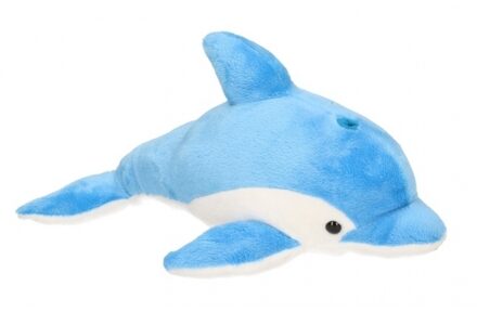 Semo Pluche blauwe dolfijn knuffel 33 cm