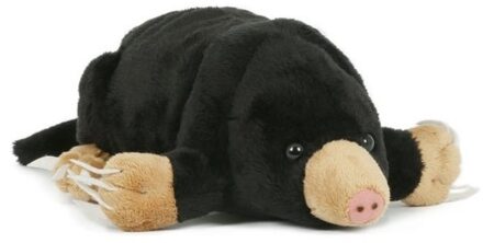 Semo Pluche knuffel dier Mol - zwart - 23 cm - liggend - Mollen knuffeltjes Multi