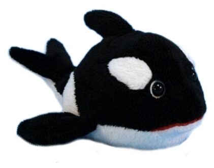 Semo Pluche orka knuffel - 13 cm - knuffeldier - Zeedieren knuffels Multi