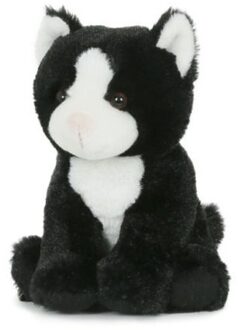 Semo Pluche poes knuffeltje - zittend - 18 cm - kat/katten - speelgoed knuffels