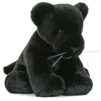 Semo Pluche zwarte panter - knuffel panter - 30 cm - wilde dieren knuffel