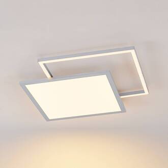 Senan LED plafondlamp, vierkanten, CCT zilver
