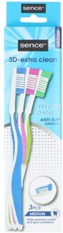 Sencefresh Tandenborstel - Medium 3D-Extra Clean 3 st.