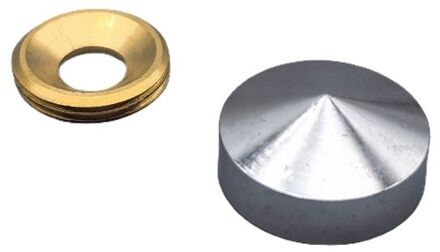 Sencys Afdekkapje + Ring 18mm Per 5 Koper Nikkel