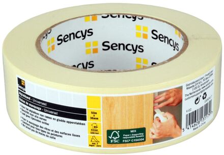 Sencys Afplaktape Universeel 55mx36mm
