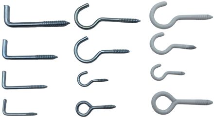 Sencys Assortimentsbox Haak En Oog - Metaal - Diverse Maten - 315 Stuks