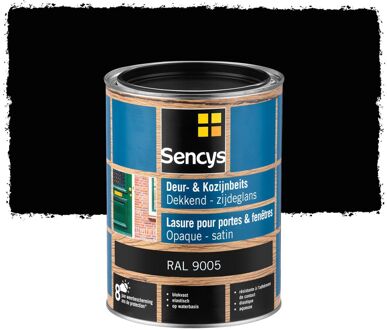 Sencys Beits Ramen En Deuren Dekkend Zijdeglans Ral9005 2,5l