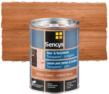 Sencys Beits Ramen En Deuren Semi-transparant Zijdeglans Donker Eiken 2,5l