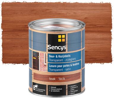 Sencys Beits Ramen En Deuren Semi-transparant Zijdeglans Teak 0,75l