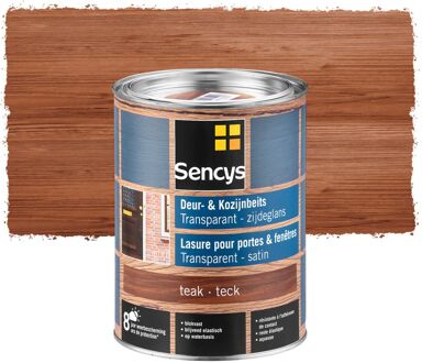 Sencys Beits Ramen En Deuren Semi-transparant Zijdeglans Teak 2,5l