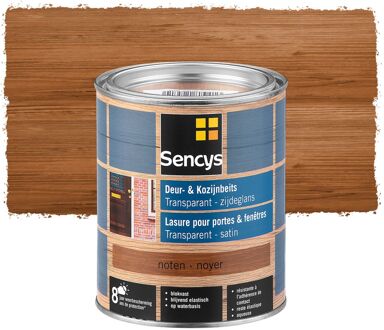 Sencys Beits Ramen En Deuren Semi-transparant Zijdeglans Walnoot 0,75l