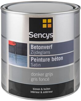 Sencys Betonverf Zijdeglans Donkergrijs 2,5l