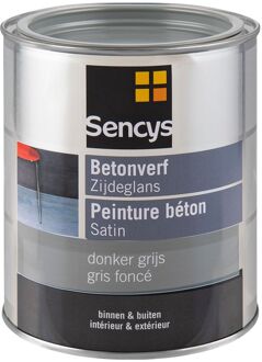 Sencys Betonverf Zijdeglans Donkergrijs 750ml