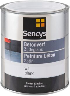 Sencys Betonverf Zijdeglans Wit 750ml