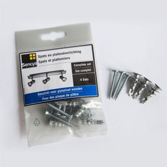 Sencys Bevestigingsset Voor Spots En Plafondverlichting 4 Stuks