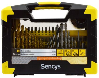 Sencys Boor- En Bitset - Voor Hout/metaal/kunststof/metselwerk - 100-delig