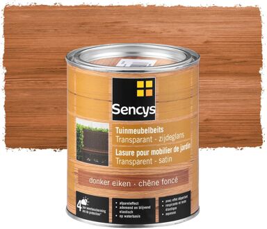Sencys Buitenbeits Tuinmeubelbeits - Donker Eiken - Semi Transparant - 750ml