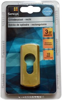 Sencys Cilinderplaat Rechthoekig Aluminium Champagne 10mm