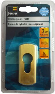 Sencys Cilinderplaat Rechthoekig Aluminium Champagne 6 Mm