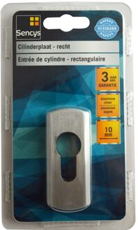 Sencys Cilinderplaat Rechthoekig Aluminium Zilver 10mm