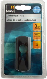 Sencys Cilinderplaat Rechthoekig Aluminium Zwart 10mm