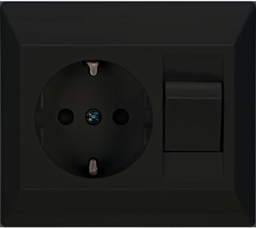 Sencys Combinatieschakelaar Ottawa - Mat-zwart - Inbouw