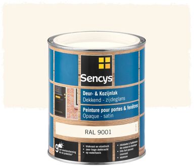 Sencys Deur- En Kozijnlak Zijdeglans Ral9001 0,75l