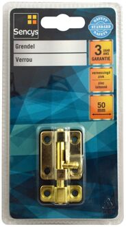 Sencys Deurgrendel - Gepolijst Messing - 50 Mm