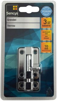Sencys Deurgrendel - Verchroomd Zink - 70 Mm