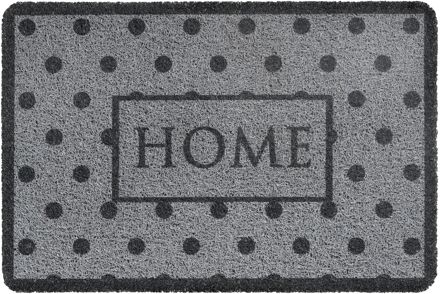 Sencys Deurmat Krul Print Home Grijs 40x60 Cm