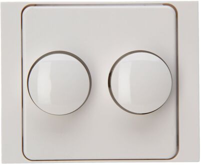 Sencys Duo-dimmerplaat Yukon Wit