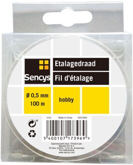 Sencys Etalagedraad Transparant Ø0,5mm 100m