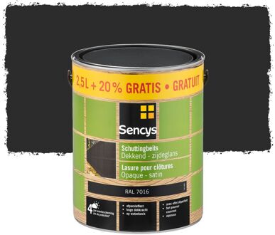 Sencys Fence Stain Lak Dekkend Zijdeglans Ral7016 3l