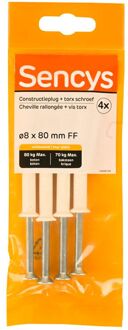 Sencys Frameplug Nylon - Diam. 8x80mm - 4 Stuks