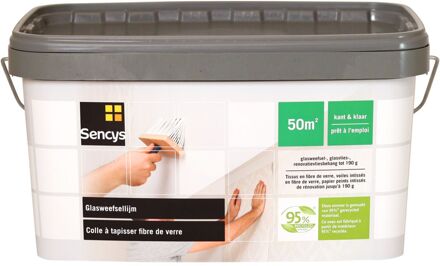 Sencys Glasvezelbehanglijm Kant-en-klaar Behanglijm Sterke Hechting - Wit - 10kg