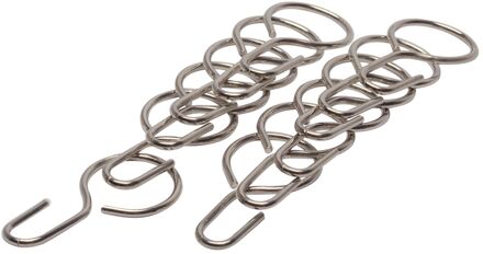 Sencys Gordijnring - Metaal - Zilver - 12 Stuks