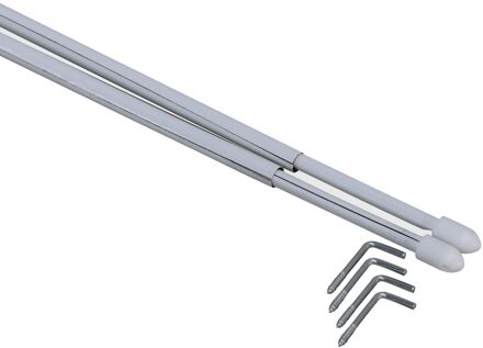 Sencys Gordijnroede - Verstelbaar - Wit - 40-60cm - 2 Stuks