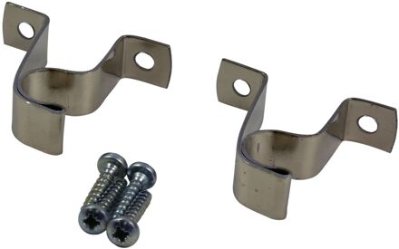 Sencys Gordijnsteun - Metaal - Zilver - Voor Roede Dia. 28mm - 2 Stuks