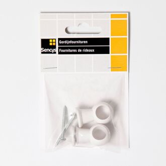 Sencys Gordijnsteun - Wit - Diam. 13 Mm - 2 Stuks