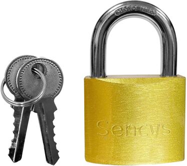 Sencys Hangslot Met Sleutel - Staal, Hoge Veiligheid Voor Kluisje Of Poort - Behuizing 50mm