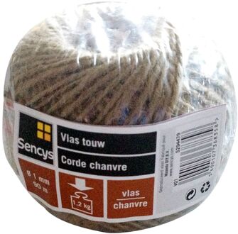 Sencys Hennep Koord Bruin 1mmx90m
