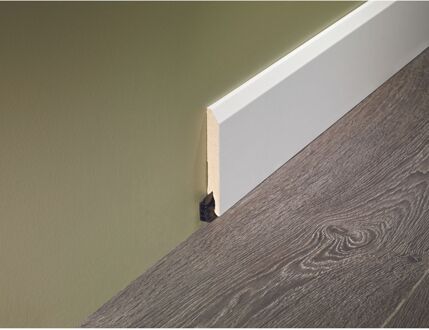 Sencys Hoge Plint - Afgerond - Wit - 240cm - 14x75mm